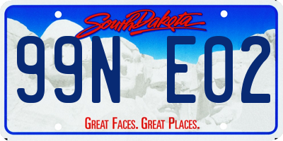 SD license plate 99NE02