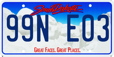 SD license plate 99NE03