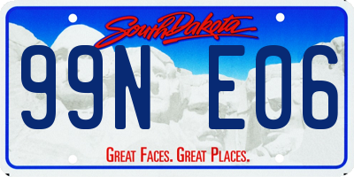 SD license plate 99NE06