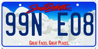 SD license plate 99NE08