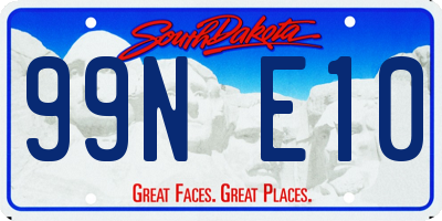 SD license plate 99NE10