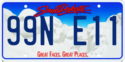 SD license plate 99NE11