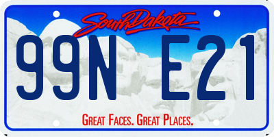 SD license plate 99NE21