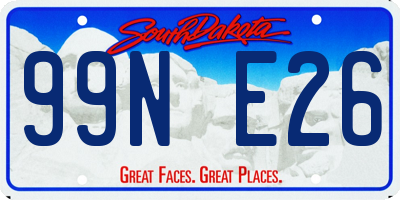 SD license plate 99NE26