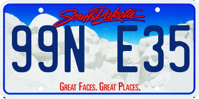 SD license plate 99NE35