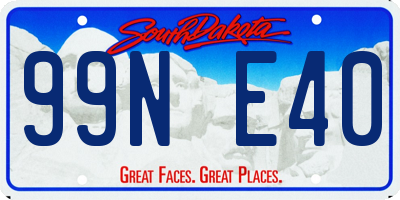 SD license plate 99NE40
