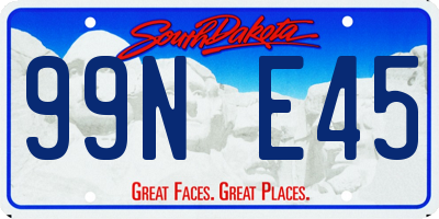 SD license plate 99NE45