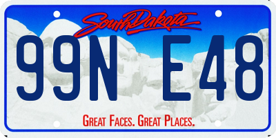 SD license plate 99NE48