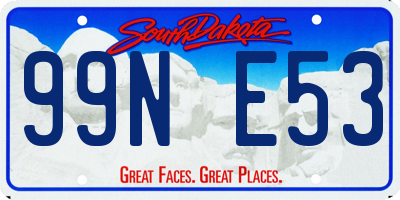 SD license plate 99NE53