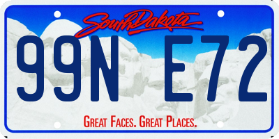 SD license plate 99NE72