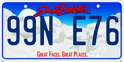 SD license plate 99NE76