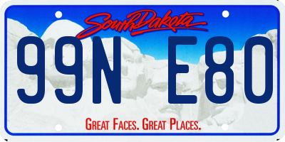 SD license plate 99NE80