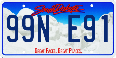 SD license plate 99NE91