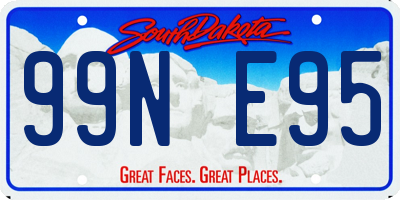 SD license plate 99NE95