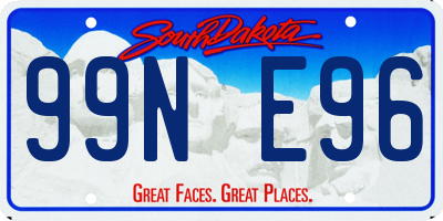 SD license plate 99NE96