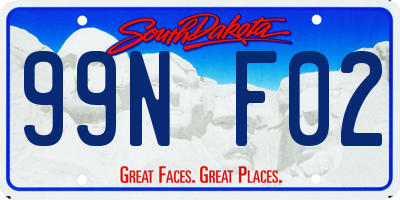 SD license plate 99NF02