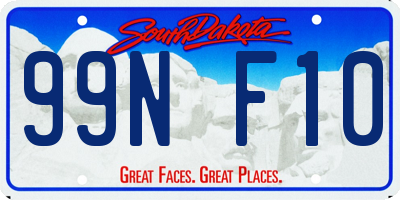 SD license plate 99NF10