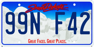 SD license plate 99NF42