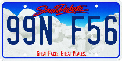 SD license plate 99NF56