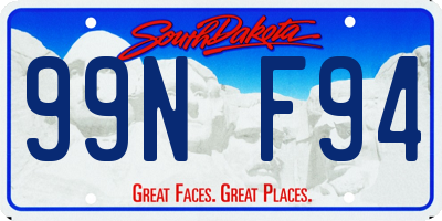 SD license plate 99NF94