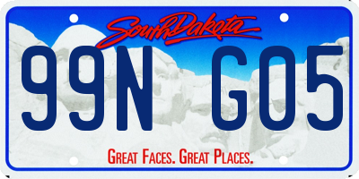 SD license plate 99NG05
