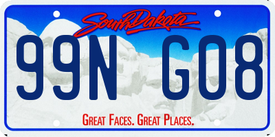 SD license plate 99NG08