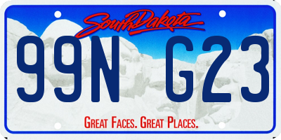 SD license plate 99NG23
