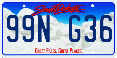 SD license plate 99NG36