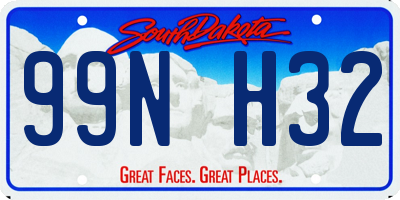 SD license plate 99NH32