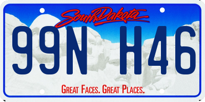 SD license plate 99NH46