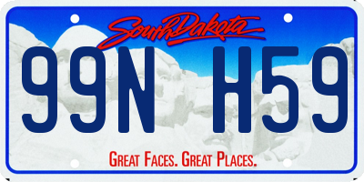 SD license plate 99NH59