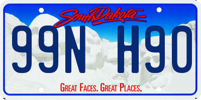 SD license plate 99NH90