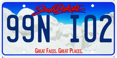 SD license plate 99NI02