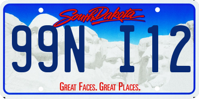 SD license plate 99NI12