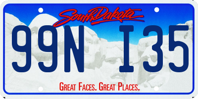 SD license plate 99NI35