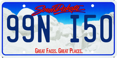 SD license plate 99NI50