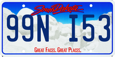 SD license plate 99NI53