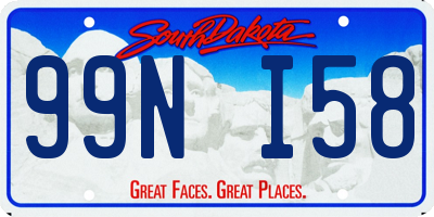 SD license plate 99NI58