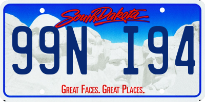 SD license plate 99NI94