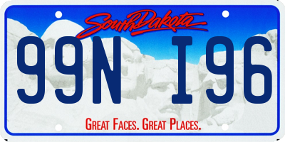 SD license plate 99NI96