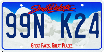 SD license plate 99NK24
