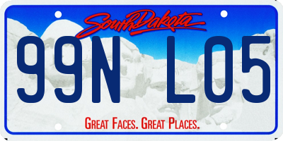 SD license plate 99NL05