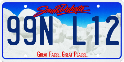 SD license plate 99NL12