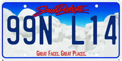 SD license plate 99NL14