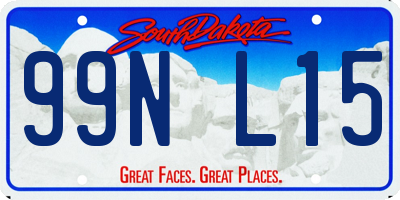 SD license plate 99NL15