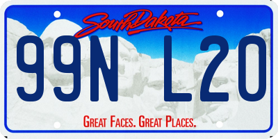 SD license plate 99NL20
