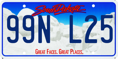 SD license plate 99NL25