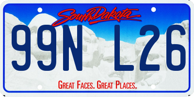 SD license plate 99NL26