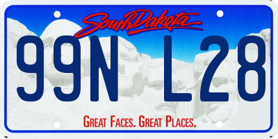 SD license plate 99NL28
