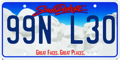 SD license plate 99NL30